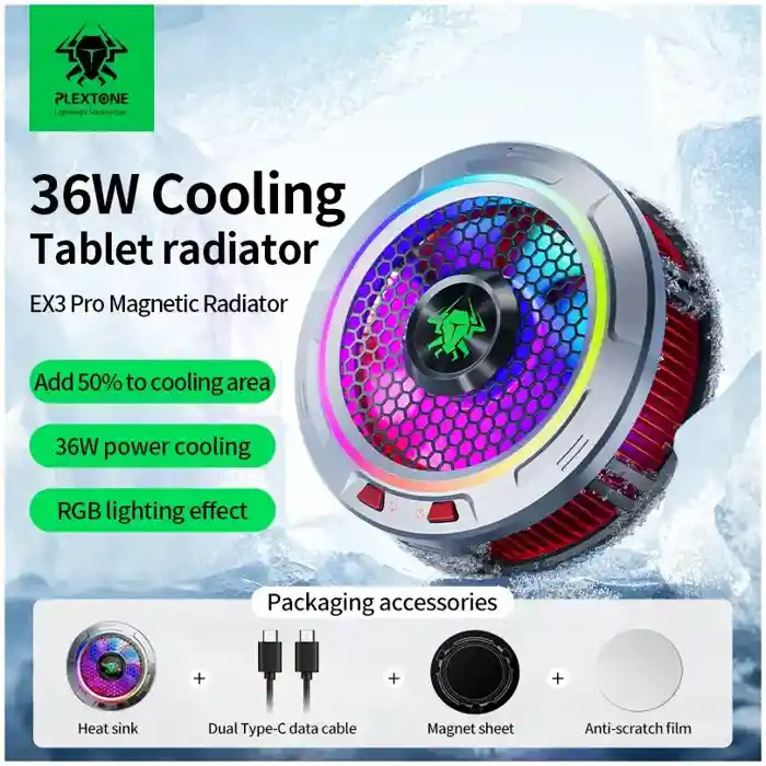 Plextone EX3 Pro 36W High Power ipad Tab/Phone Cooler Radiator